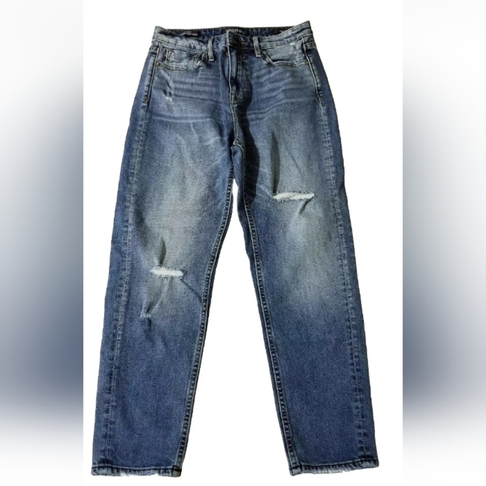 VIGOSS Women's Friday Tapered Boyfriend Distressed Jeans Medium Wash W 26 Size 2